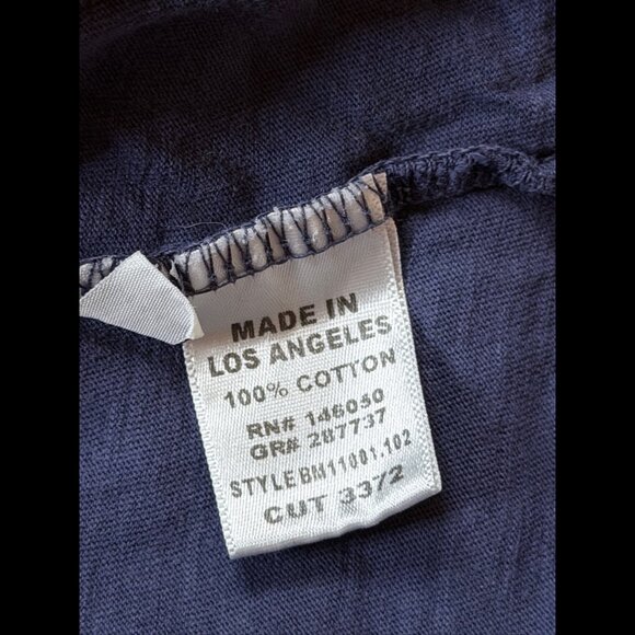 Buck Mason T Shirt Medium Blue Navy Short Sleeve Casual Tee 100% Cotton - Picture 8 of 8